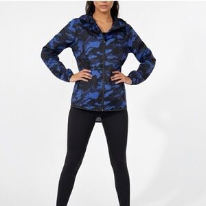 Ivy Park Blue Camo Windbreaker Jacket